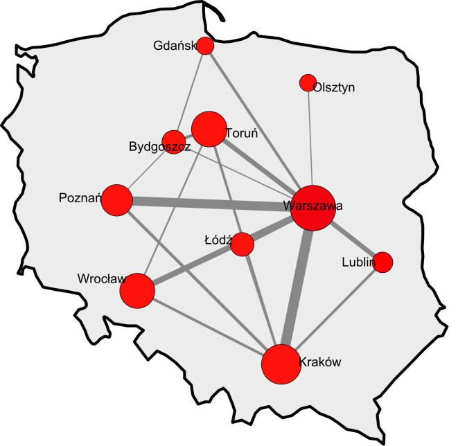 Geografia współpracy naukowej na podstawie zasobów cyfrowych bibliotek